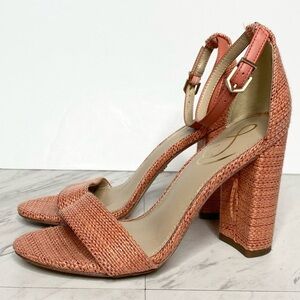 Sam Edelman Yaro Coral Block Heel Sandal 6M